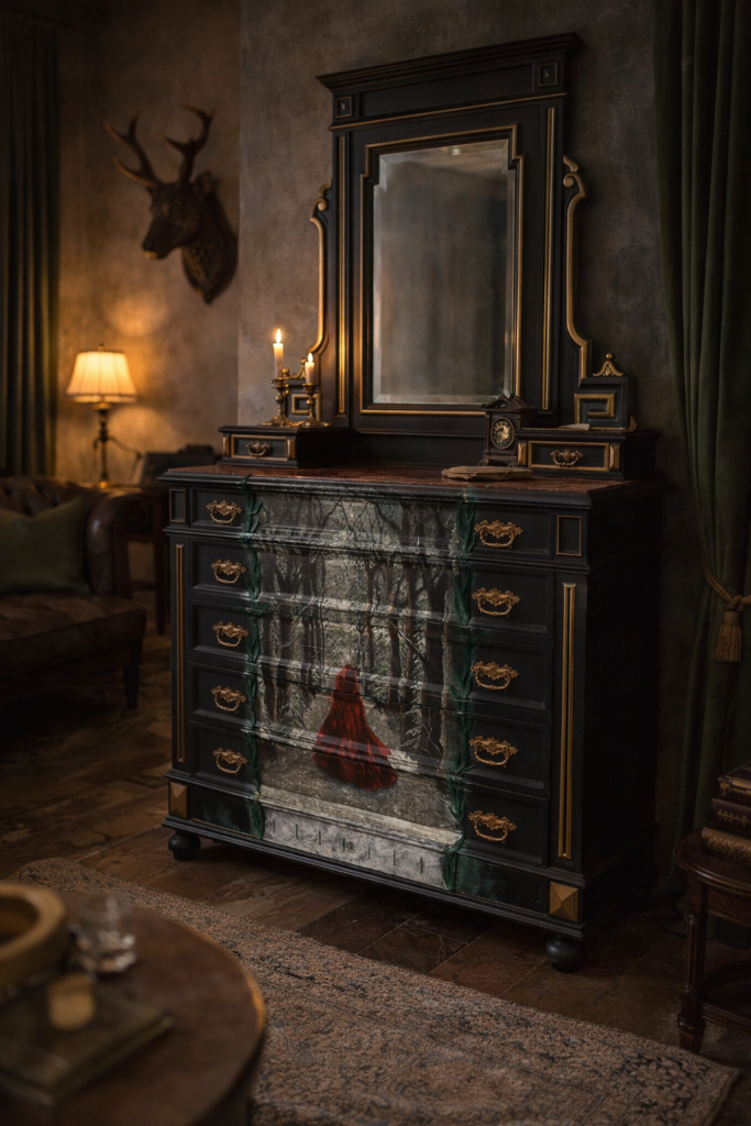 Crimson Tale Dressing Table