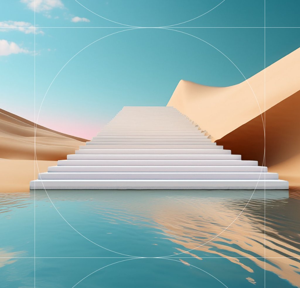 Desert stairs landscape