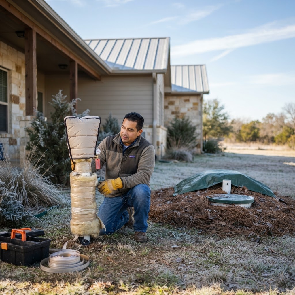 Cold weather tips for your well and septic system during a Texas winter