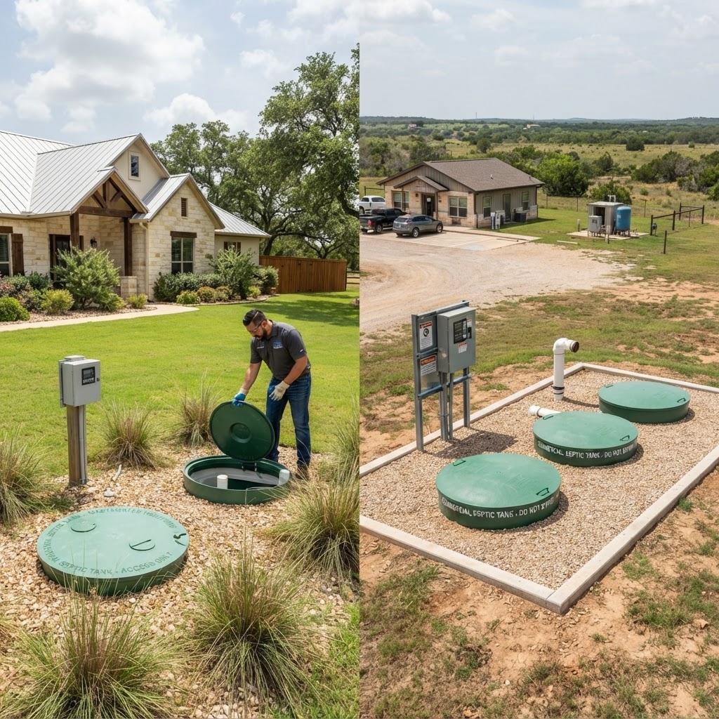 Residential vs Commercial Septic Systems: What Texas Property Owners Should Know