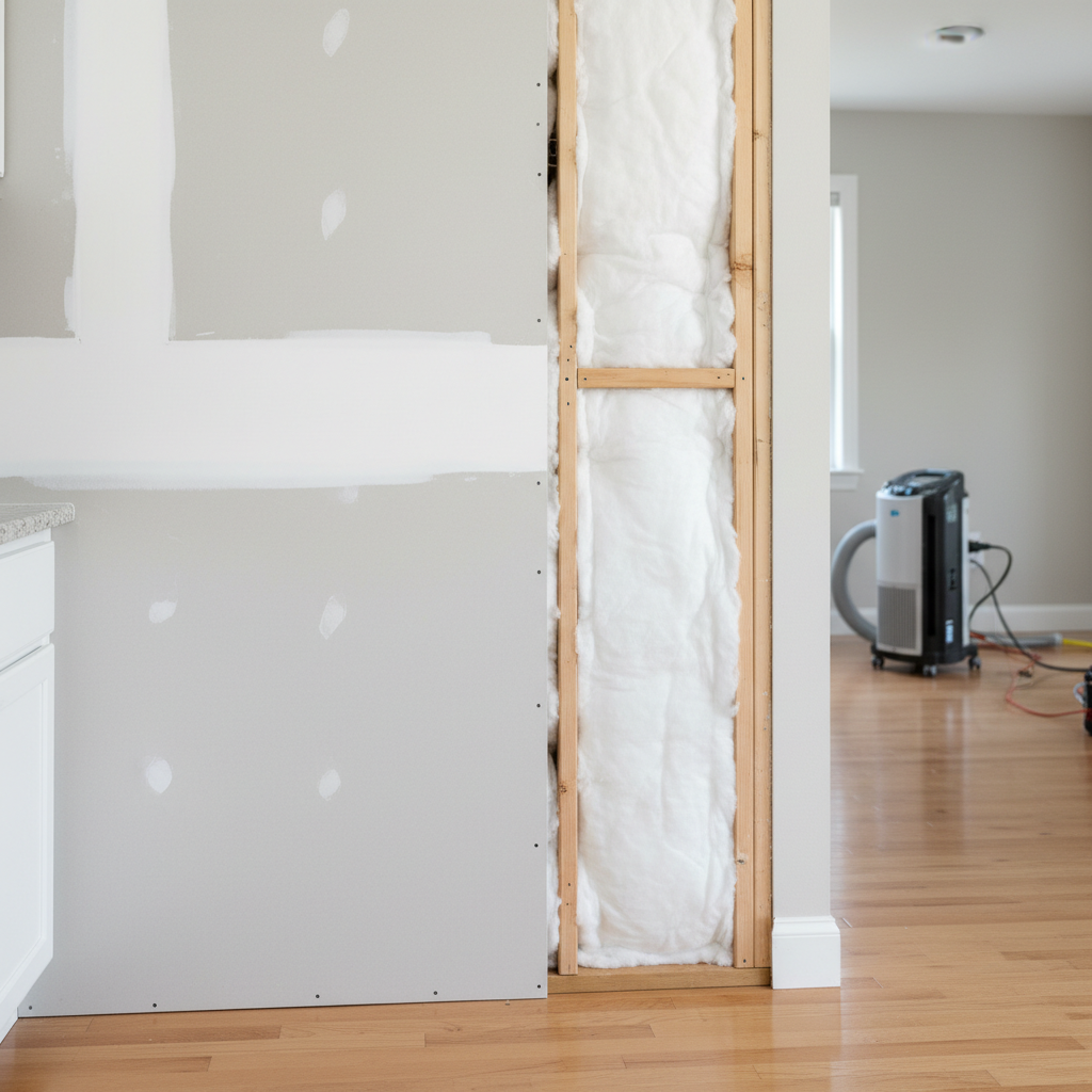 After - Kitchen Wall Cavity Mold β Behind Cabinets