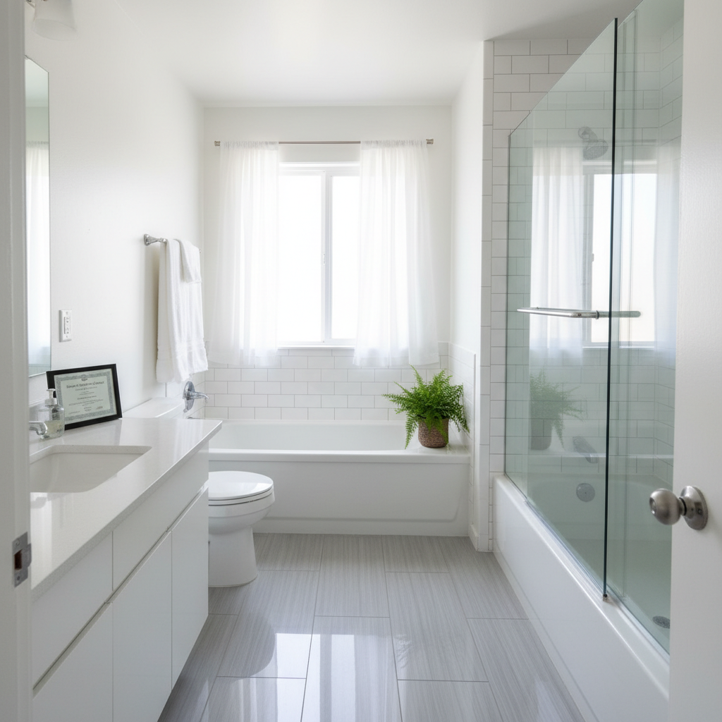 After - Bathroom Black Mold Removal β Tile & Drywall