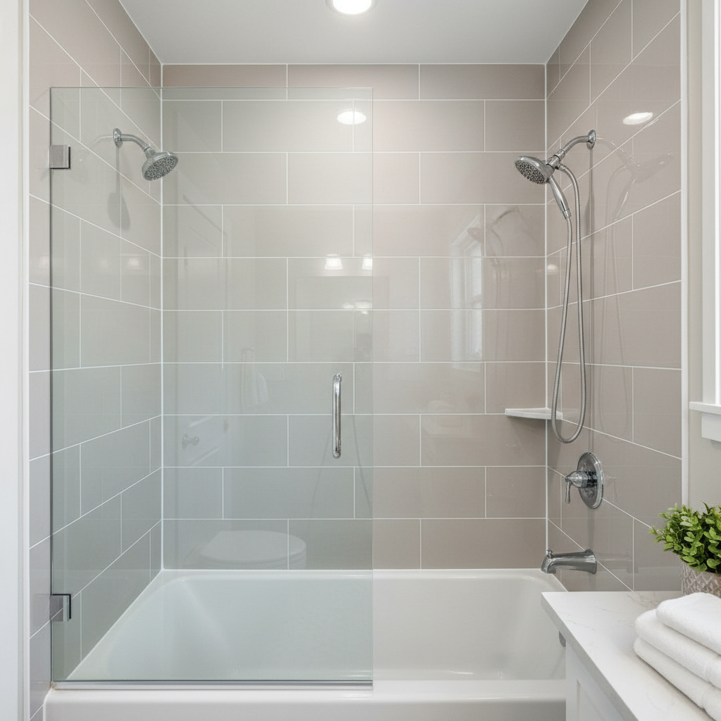 After - Master Bathroom Shower Mold Removal