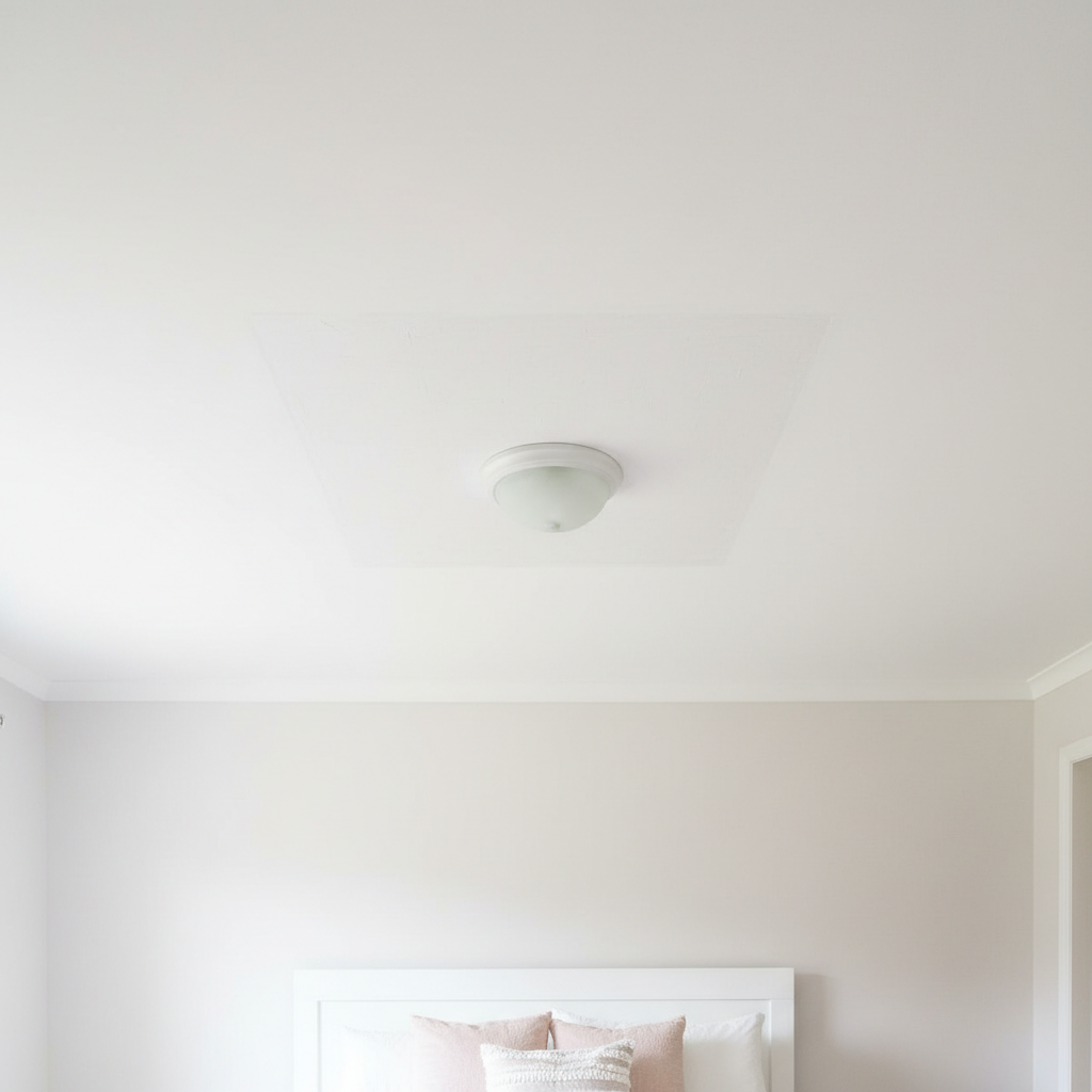 After - Bedroom Ceiling Mold β Roof Leak Damage