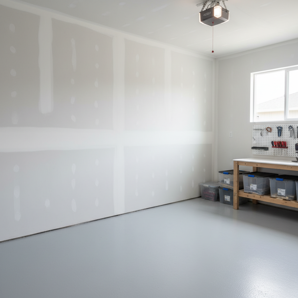 After - Garage Wall Mold Remediation