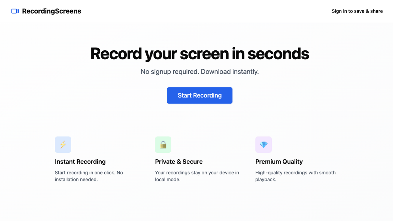 Screen Recorder with AI Step-by-Step Guides template preview