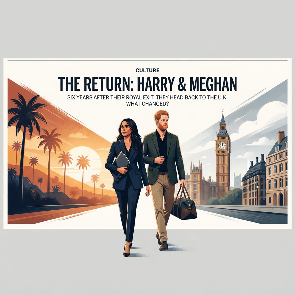 Six years after their royal exit, Meghan and Harry are heading back to the U.K. What changed?