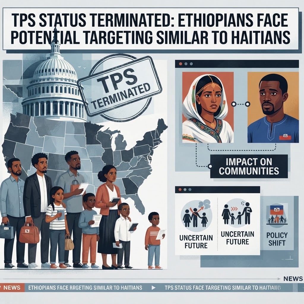 Trump Administration could potentially target Ethiopians similarly to Haitians as TPS status is terminated