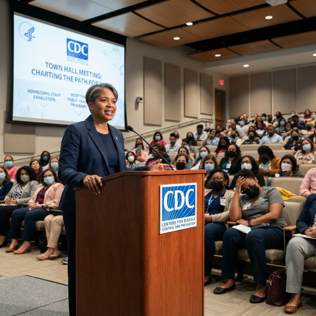 New CDC director acknowledges exhausted staff and stalled programs in first agency-wide meeting