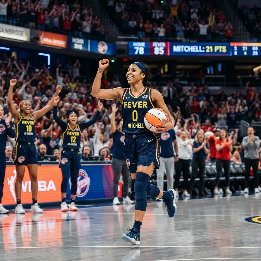 Kelsey Mitchell makes WNBA history with 21st straight 20-point game