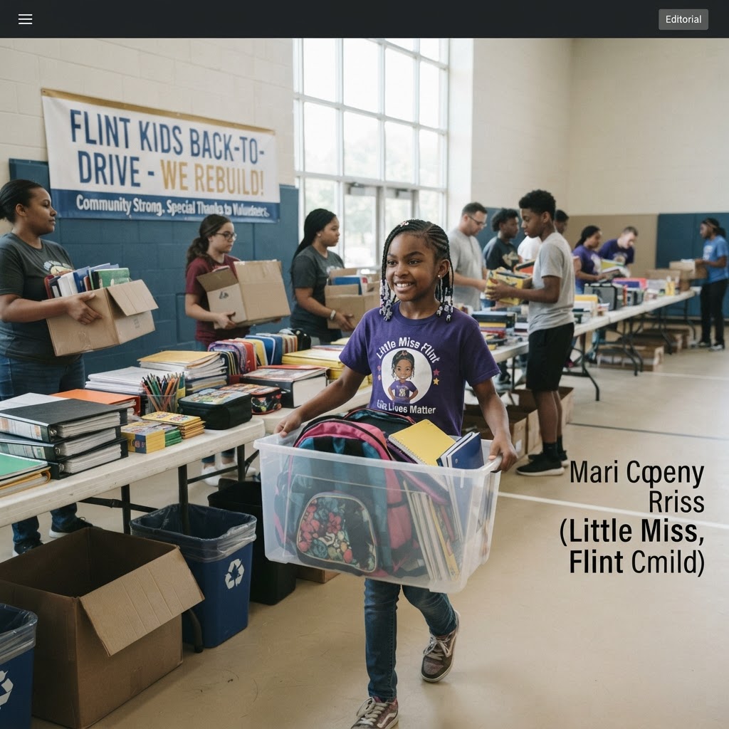 Little Miss Flint races to rebuild back-to-school drive after thieves (again) wipe out supplies