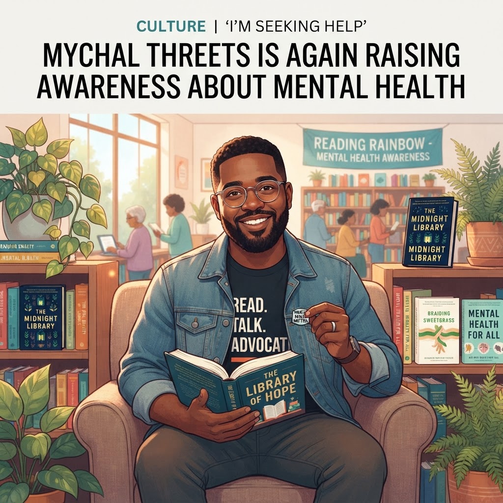 ‘I’m seeking help’: Librarian turned ‘Reading Rainbow’ host Mychal Threets is again raising awareness about mental health
