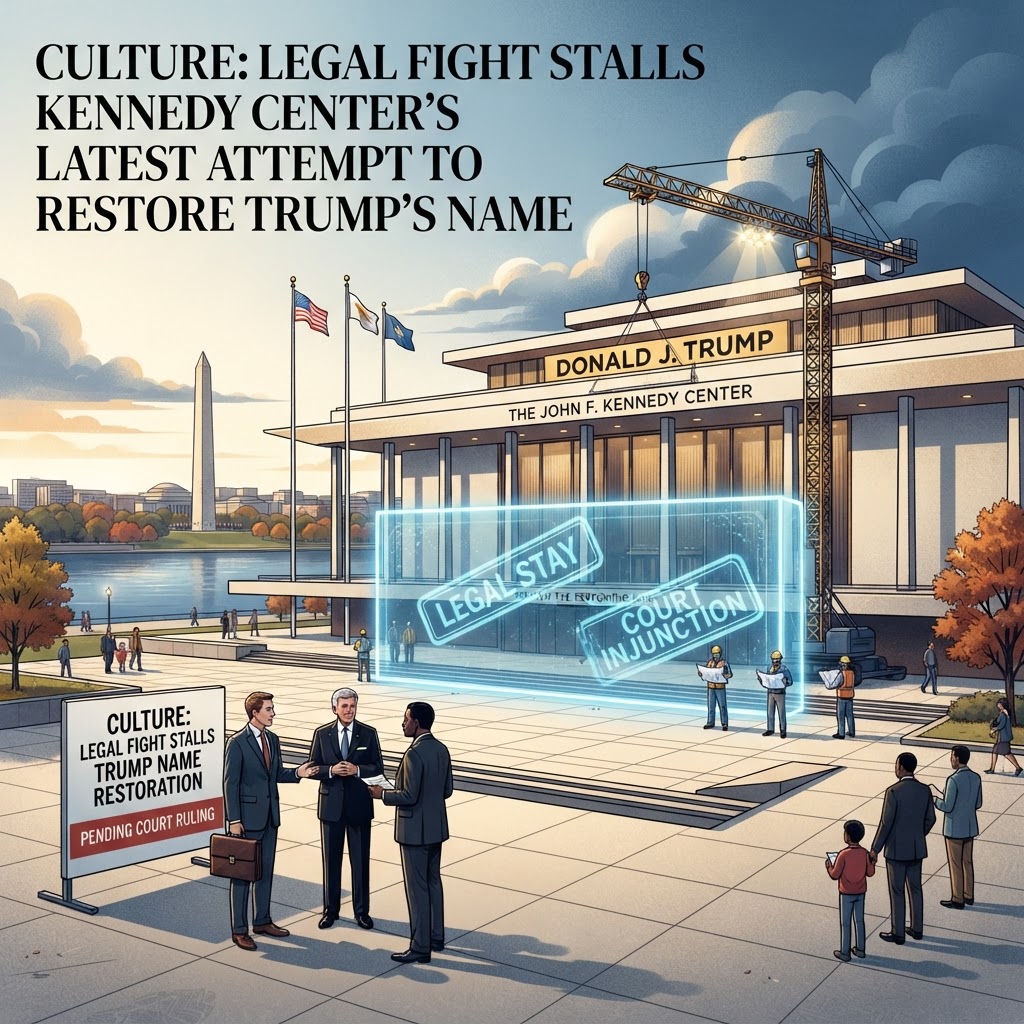 Legal fight stalls Kennedy Center’s latest attempt to restore Trump’s name