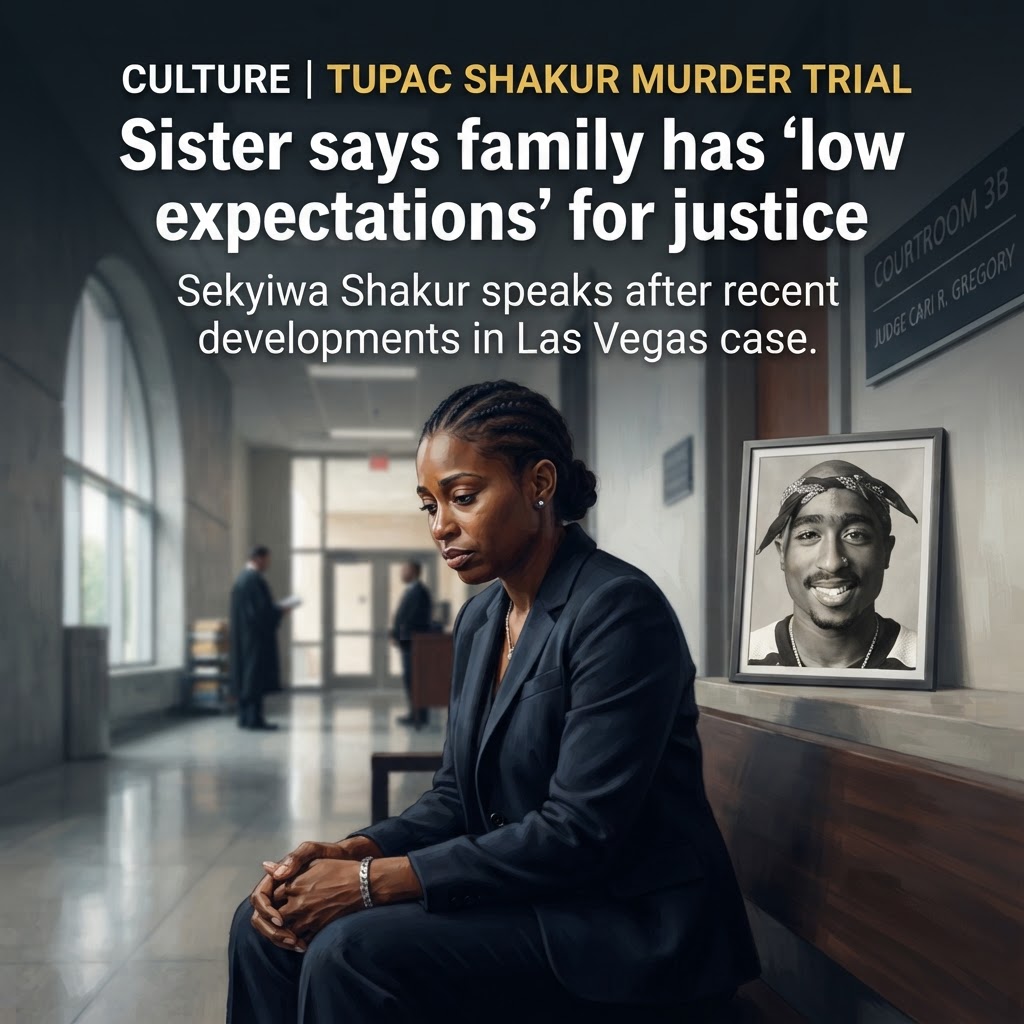 Tupac Shakur’s sister says family has ‘low expectations’ for justice during murder trial