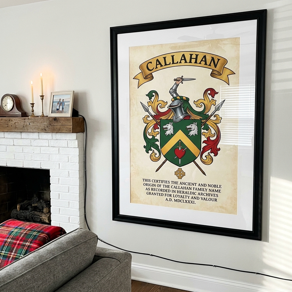 Sean Callahan family coat of arms print