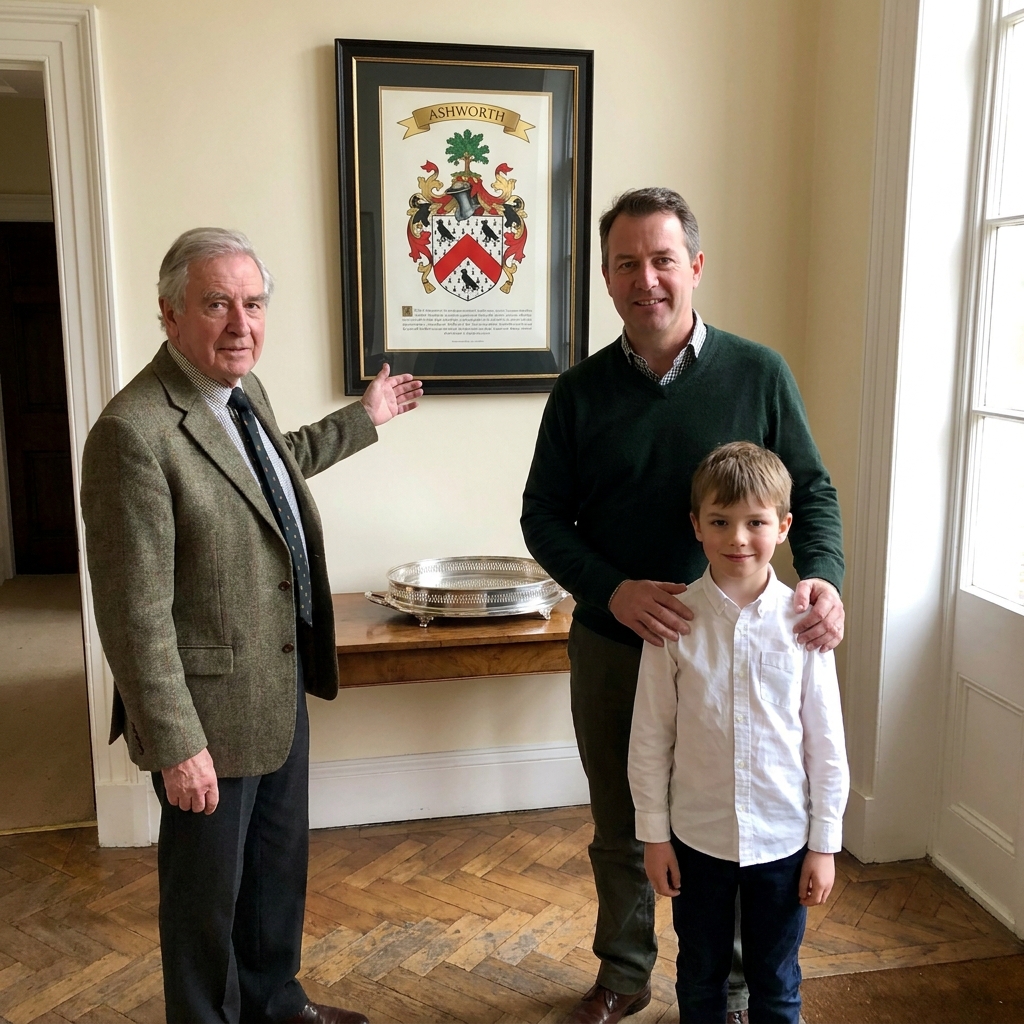 James Ashworth family coat of arms print