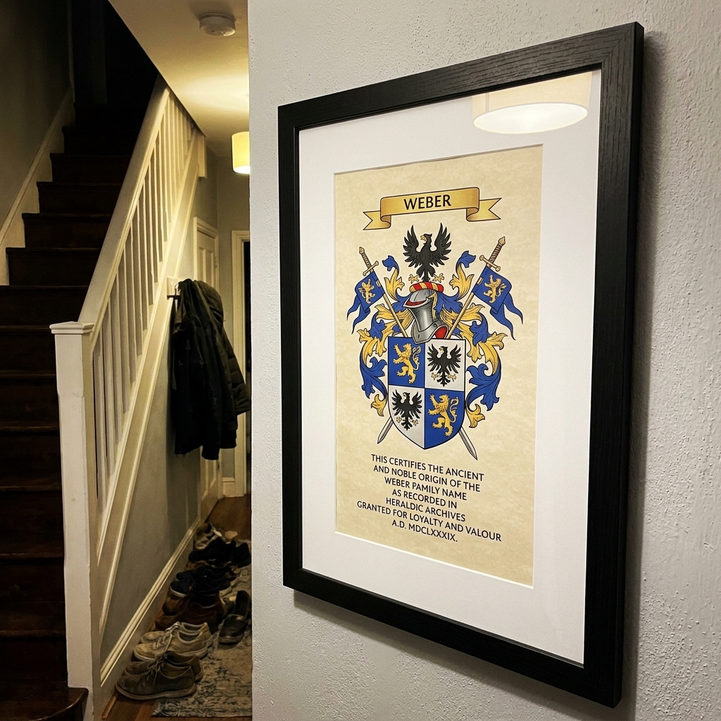 Hannah Weber family coat of arms print