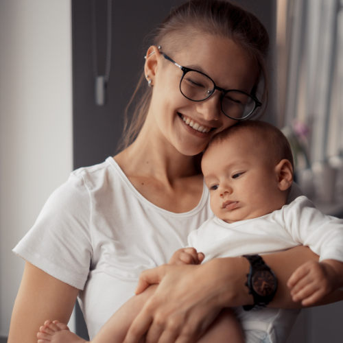 moeder met baby