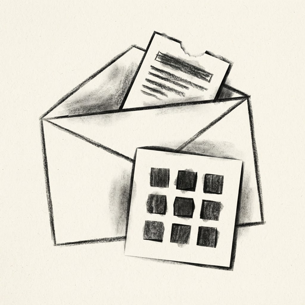 Illustration of an envelope and gate code