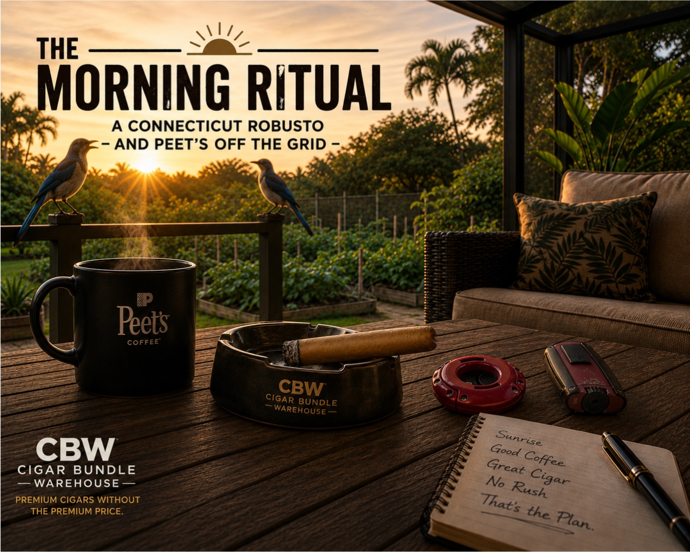 The Morning Ritual — A Connecticut Robusto and Peet’s Off The Grid