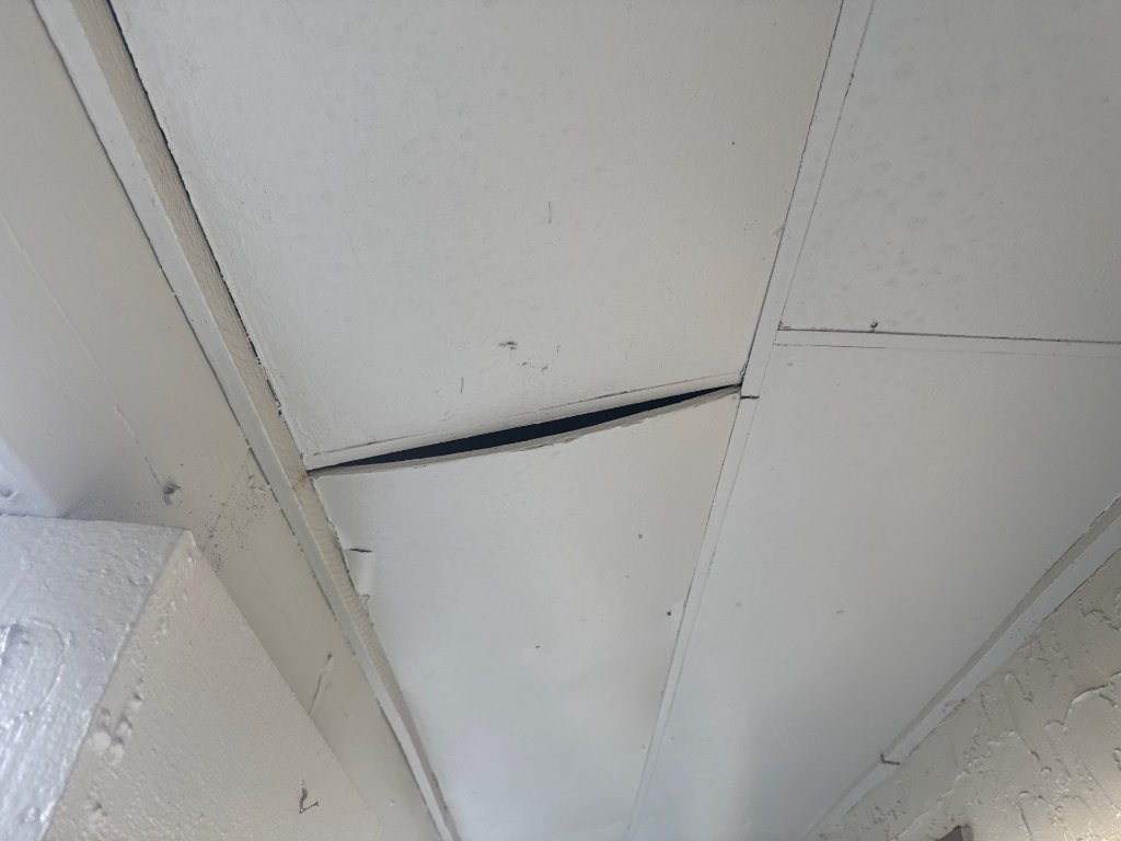 Ceiling soffit damage