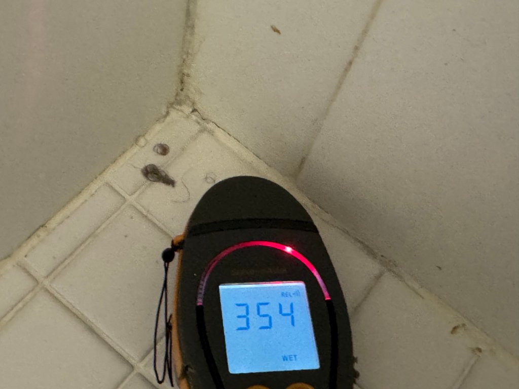 Moisture meter reading