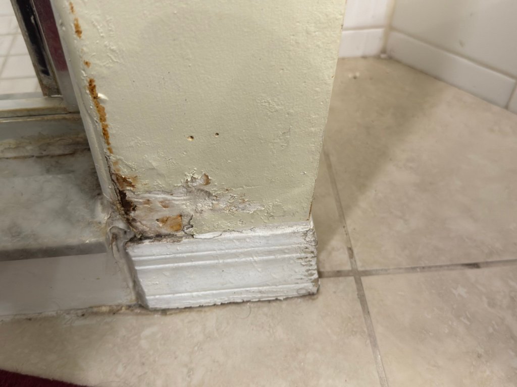 Bathroom water damage