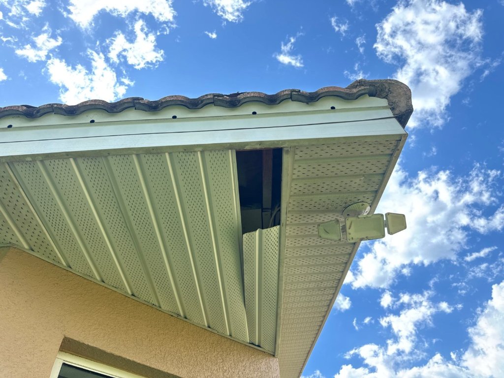 Soffit damage
