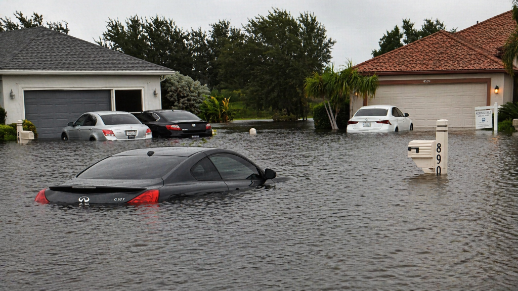 Severe flood damage Florida