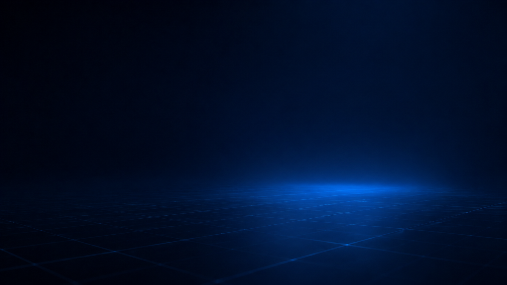 Cinematic dark digital environment with a reflective grid floor