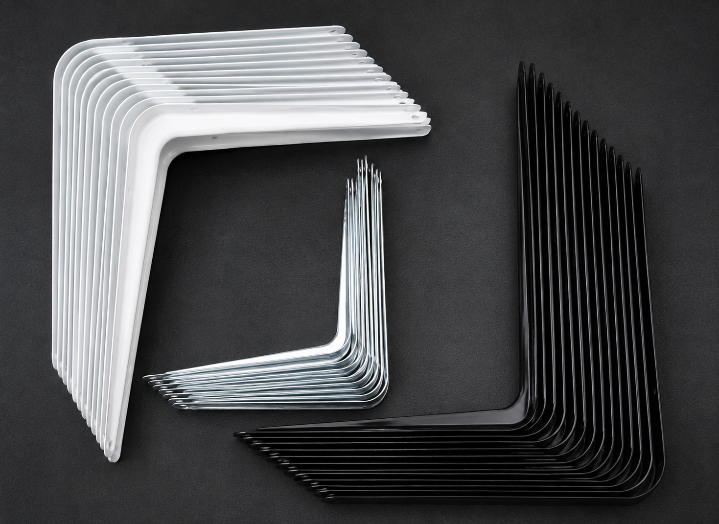 Soporte de metal blanco y negro varias medidas