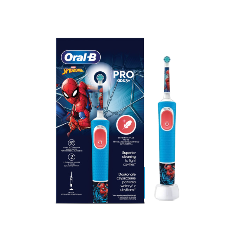 מברשת שיניים חשמלית נטענת לילדים Oral-B Vitality Pro Kids D103 ספיידרמן