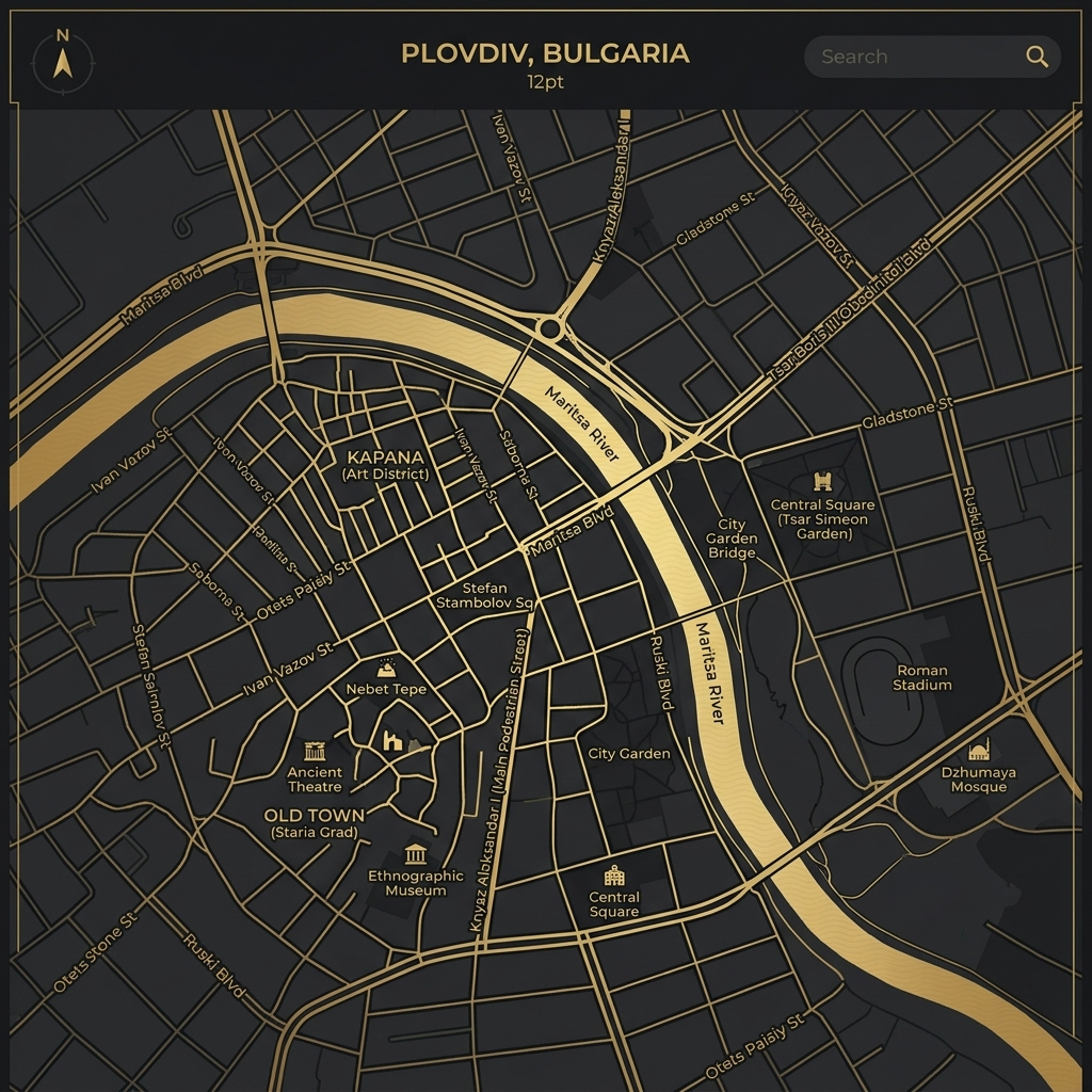 Plovdiv map