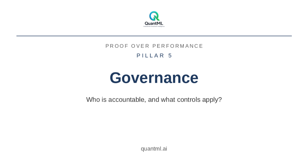 Pillar 5 — Governance