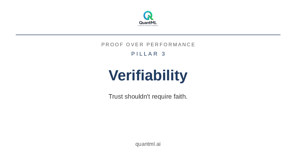 Pillar 3 — Verifiability