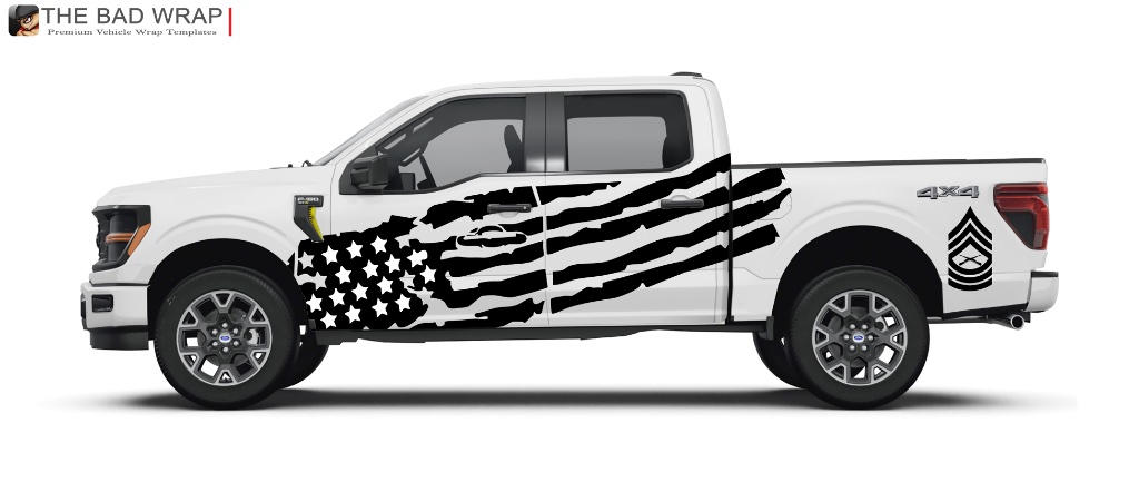 American Flag Graphic Design - Ford F-150