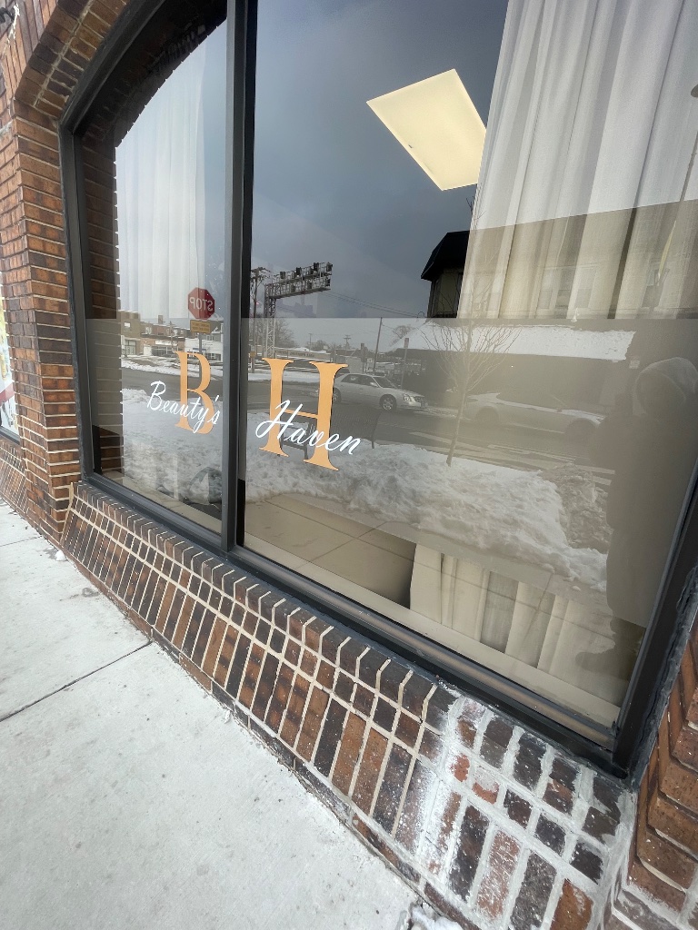 Beauty's Haven Window Graphics