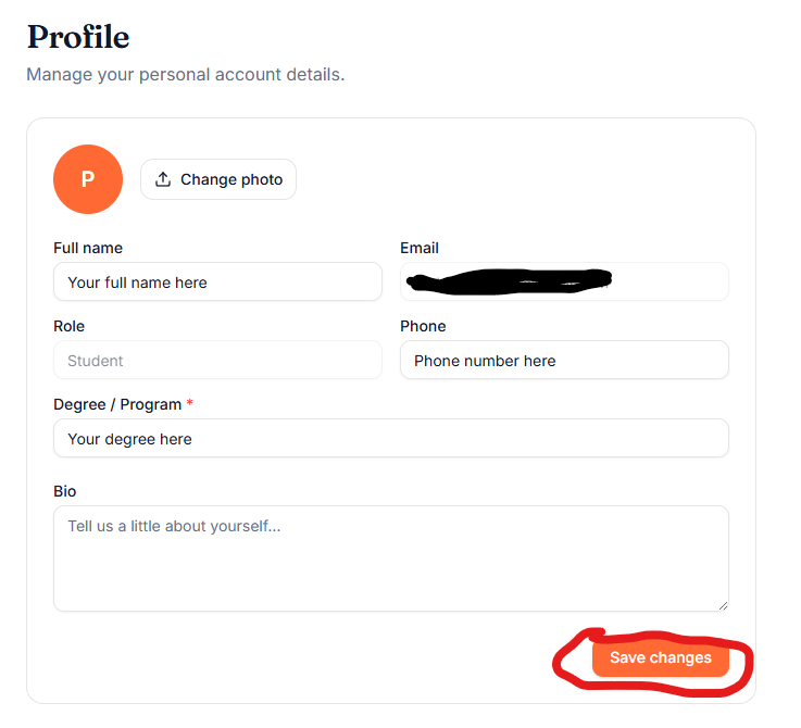 Step 9: Fill in every detail — then Save changes