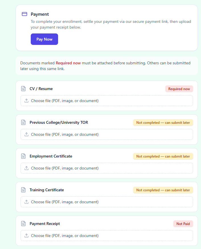 Step 3: Submit your documents