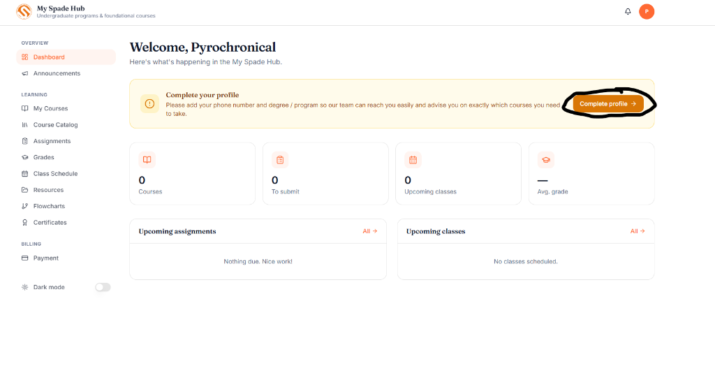 Step 8: Complete your profile