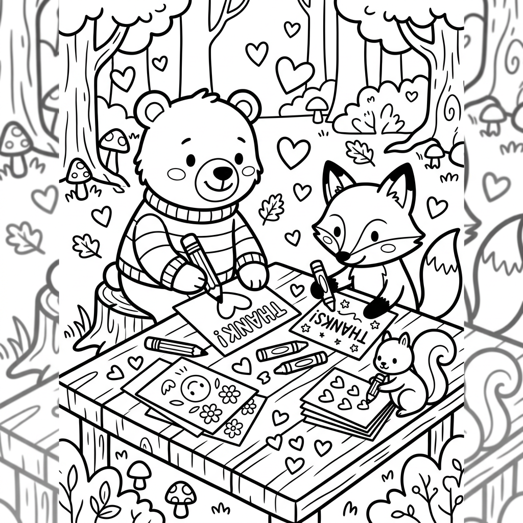 Gratitude coloring sheet preview