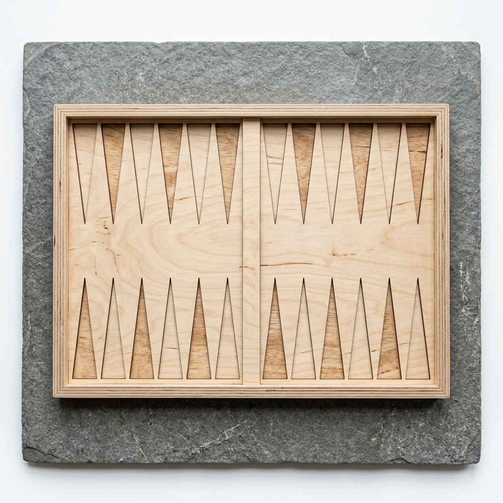 Blank Wood Backgammon Board
