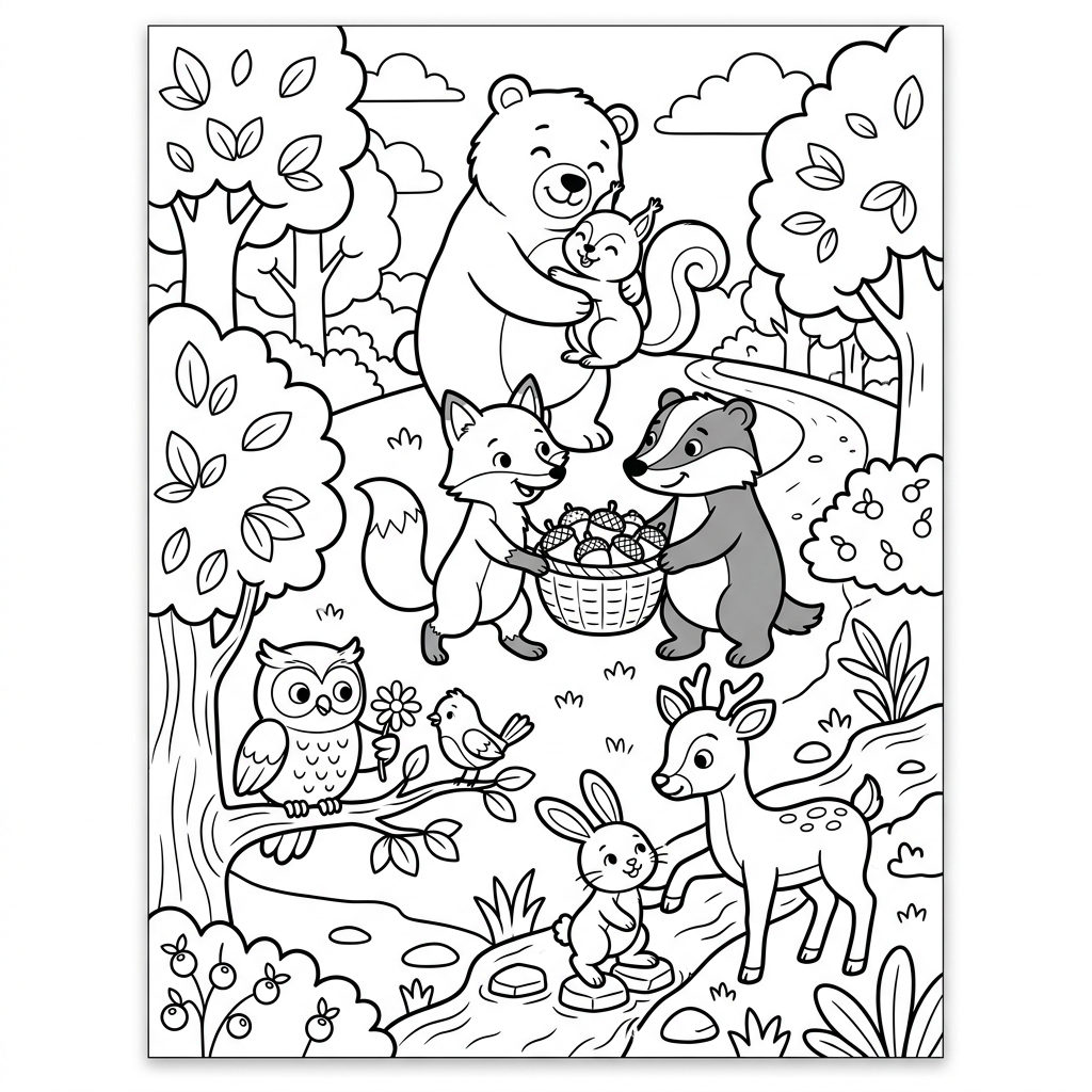 Kindness coloring sheet preview