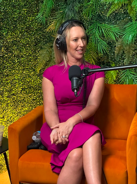 Female Podcaster in Studio