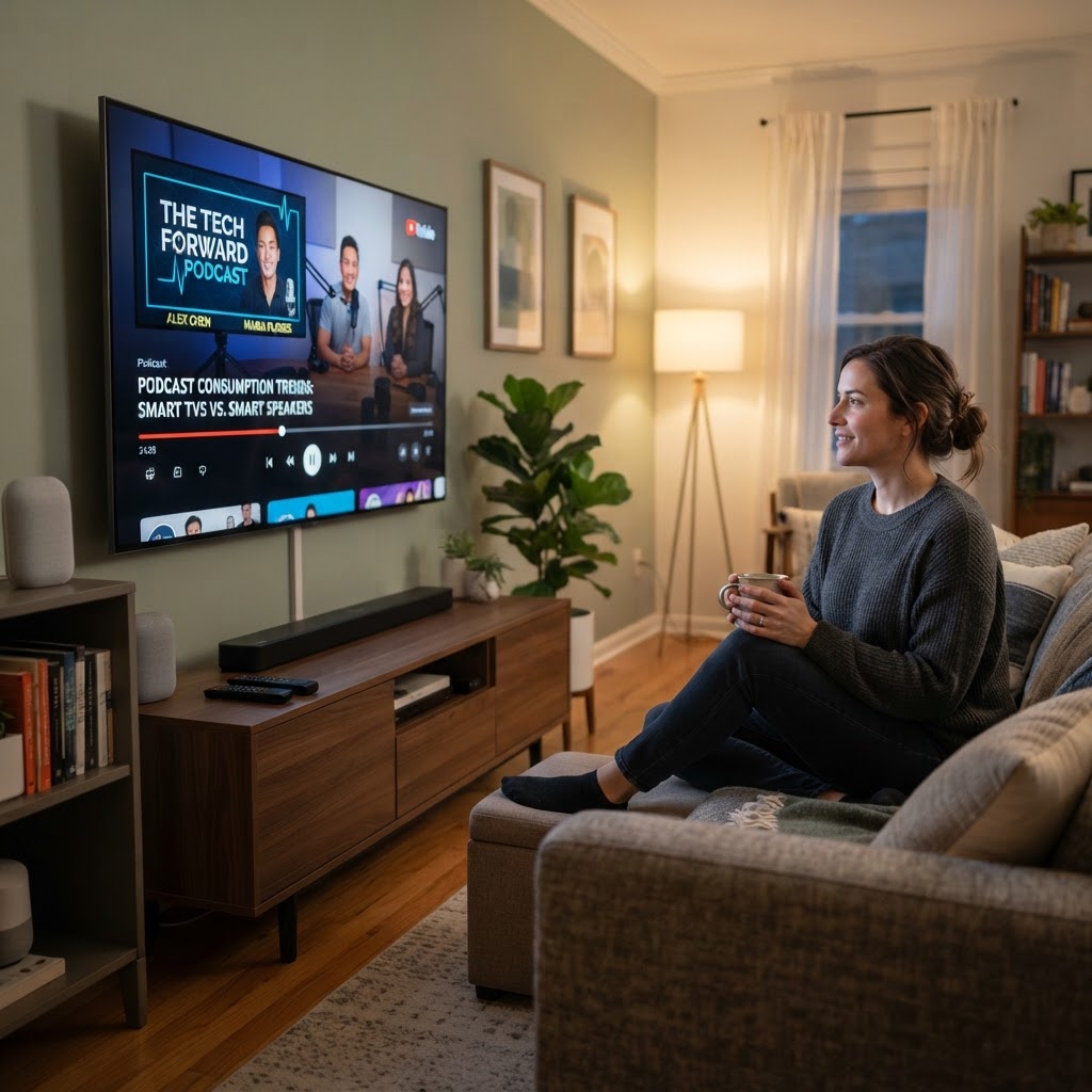Smart TVs Pull Ahead of Smart Speakers for Podcast Consumption