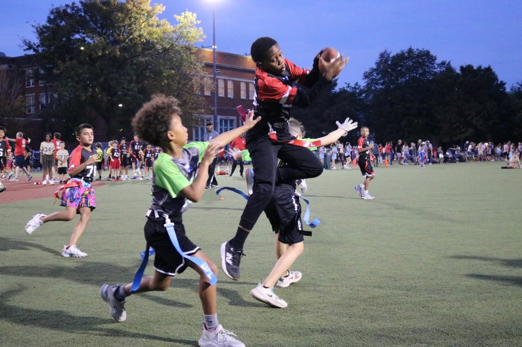 JFL flag football action shot