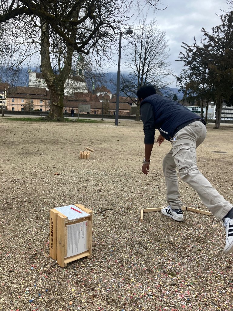 Mölkky in Aktion