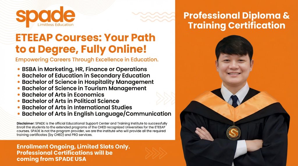SPADE ETEEAP Fast Track Degree Graduate Male