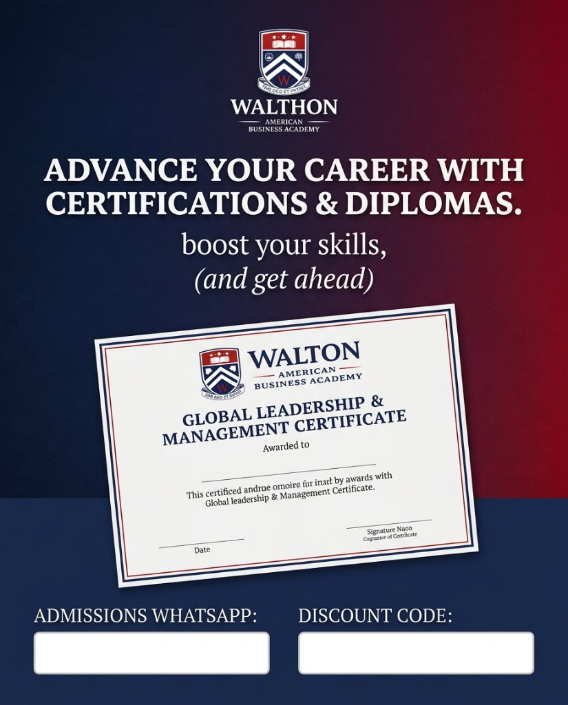 Walthon Advance Your Career with Certifications and Diplomas