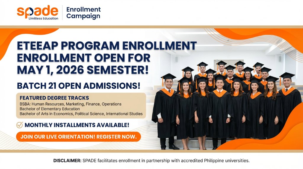 ETEEAP Program Enrollment – May 1 2026 Semester